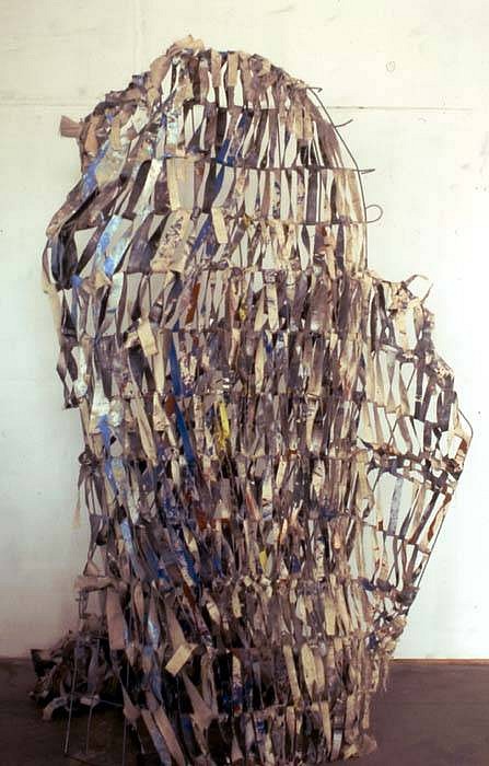 Geary Jones
Poseidon's Fist, 2006
steel, canvas, wire, paint, 96 x 60 x 60 inches