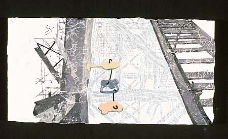 Peter Hildebrand
Bad Knee (Burgs' Series), 1997
latex, enamel on masonite, 11 1/2 x 23 inches
