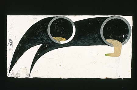 Peter Hildebrand
Worm (Burgs' Series), 1997
latex, enamel on masonite, 11 1/2 x 23 inches