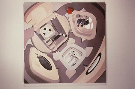 Kara Hammond
Modern Space Station, 2001
oil on wood, 48 x 48 inches