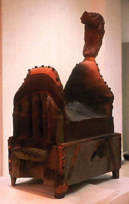 Henry Eric Hernandez Garcia
Along the jungle route (piece II), 2005
ceramic inlayed with craft materials, hardwood, 14 x 23 x 27 inches