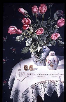 Jacqueline Gnott - Still Life with Pink Roses