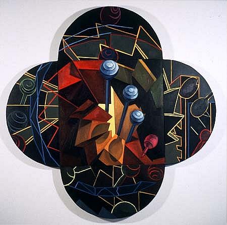 Jessica Gondek
2000
oil on canvas, 60" x 60" shaped