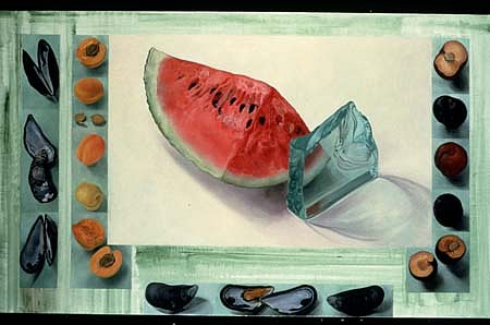 Gwen Fabricant
Watermelon, 1985
oil on linen, 24 x 40 inches