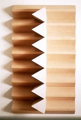 Kendra Ferguson
Taket, 1997
maple, steel, aquarelle, 37 3/4 x 21 1/2 x 9 3/8 inches