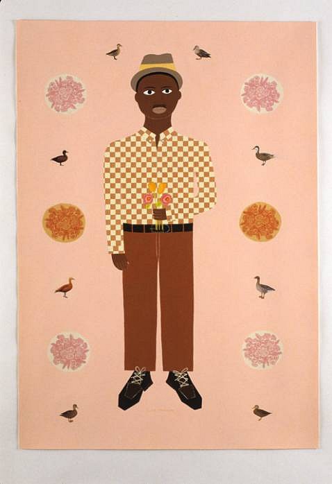 Lucy Fradkin
Arthur Goes to Town, 2007
acrylic gouache on paper with collage and pencil, 41 x 28 1/2 inches