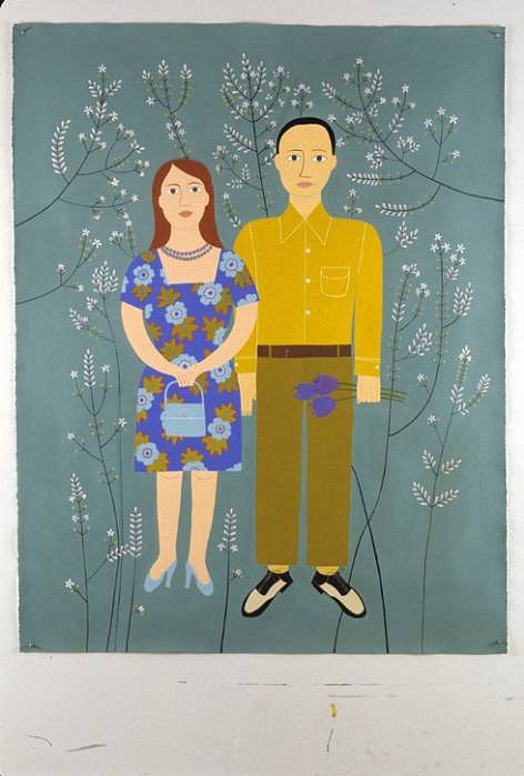 Lucy Fradkin
Love in the Forest, 2007
acrylic gouache on paper with pencil, 67 x 52 inches