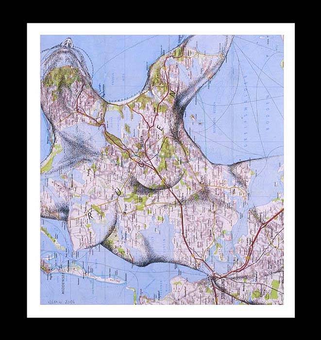 Ulrich Elsener
Ruegen, 2006
ink on map, 21 x 26 inches