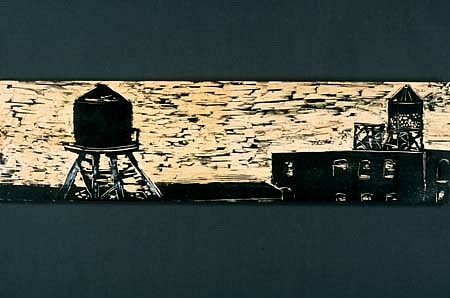 Amy Emery
Water Towers, 2002
woodcut, 42 x 12 inches