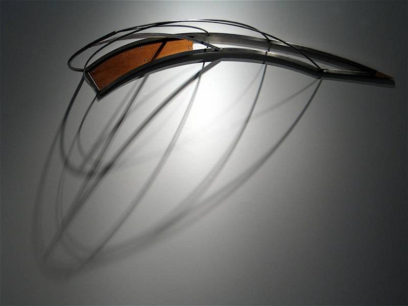 Bob Emser
Vapor Trail, 2007
stainless steel, wood, 57 x 19 x 12 inches