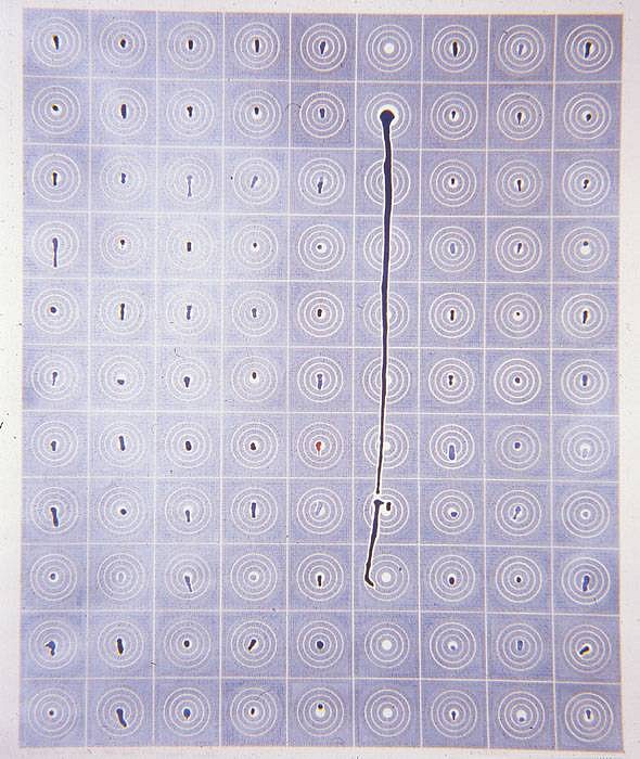 Antonina Denysyuk
World Heart, 1997
acrylic on paper, drafting pen, line, 105 x 85 cm
from the series Mirrors