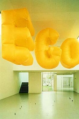 Nancy Dwyer
Big Ego, 1990
poly coated nylon, 3 part, approx: 96 x 56 x 88 inches each