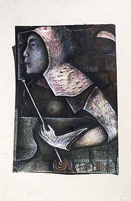 Ivone Couto
Portador da Luz (Angel of Light), 2002
drawing, mixed media, 31 x 39 cm