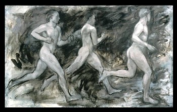 Nancy Ellen Craig -&nbsp;The Runners, en grisaille