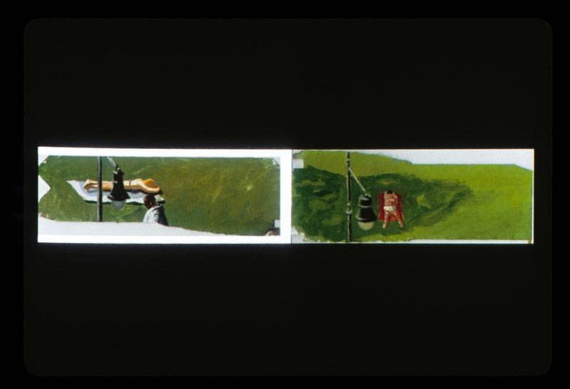 Bill Creston
Lampost Diptych, 2006
oil on cardboard, 4 x 12 inches
