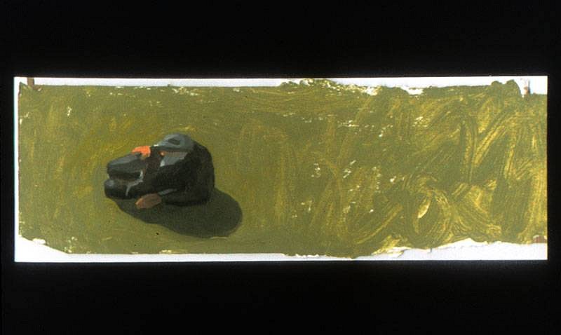 Bill Creston
Old Man in Black Coat, 2007
oil on cardboard, 4 x 12 inches