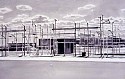 Buddy Bunting, Entrance Gate, Two Rivers Correctional Institution, Umatilla, Orgeon
2004, ink on paper