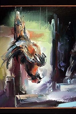 David Brewster
COQ Frozen, 2006
oil on paper, 29 1/2 x 39 inches