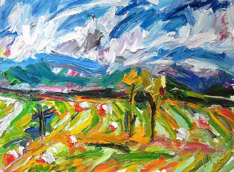 Thomas Brady
Fields up River, 2008
oil on masonite, 42 x 56 inches