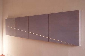 Krystyna Borkowska - Blue Silver Horizontal Line