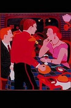 Lynn Bostick - Having Dinner on the Night Train