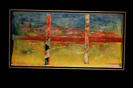 Frank Bowling
Seawalljalousies, 1996
acrylic on canvas, 26 x 52 1/2 inches