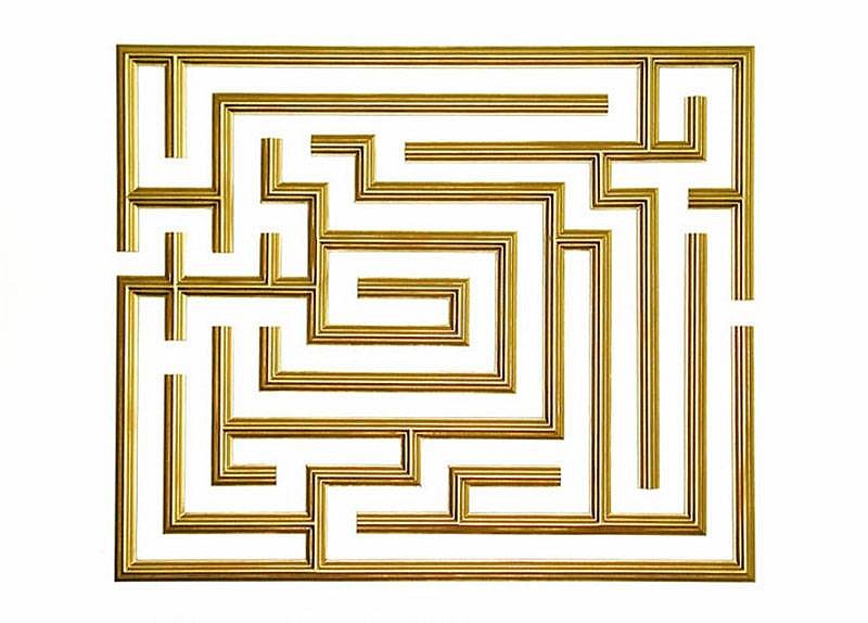 Jan Baracz
Minotaur 1.1, 2002
gilded frame on aluminum structure, 34 x 28 inches