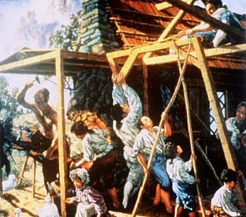 Jack Beal - Settlement (18th Century Labor Mural)