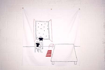 Amnon Ben-Ami
Couple at the Window, 2000
150 x 150 cm
oil on satin (matte side)