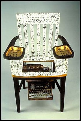 Kim Abeles
OTHER (In Memory of Ethel and Julius Rosenberg), 1987
mixed media, 36 1/2 x 25 x 14 inches