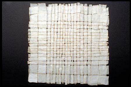 Seongmin Ahn
Weaving Pain, 2002
mulberry paper weaving, 11 x 11 inches