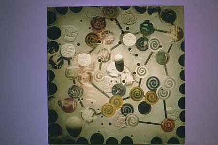 Micaela Amato
1997
oil paint on wood relief, 24 x 24 x 8 inches