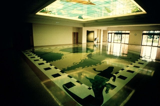 Carl Cheng
Everglades Trespass, 2000
digital celing panels, terrazzo floor, 40 foot x 60 foot lobby