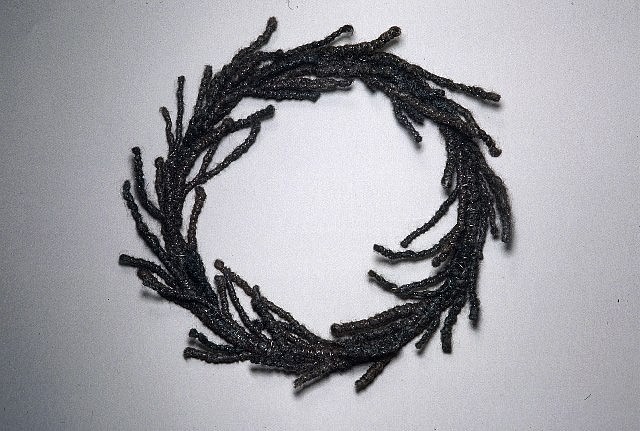 Sonya Clark
Hair Wreath, 2002
hair, wire, 12 x 12 in.