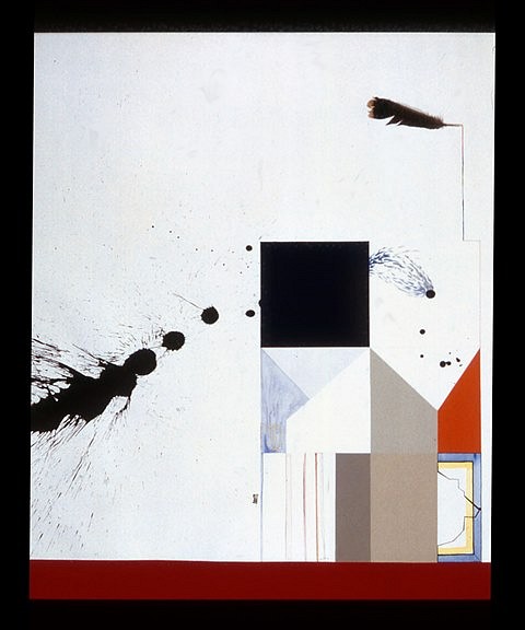 Sarah Cain
Untitled (falling feather), 2005
mixed media on paper, 71 x 62 1/2 in.