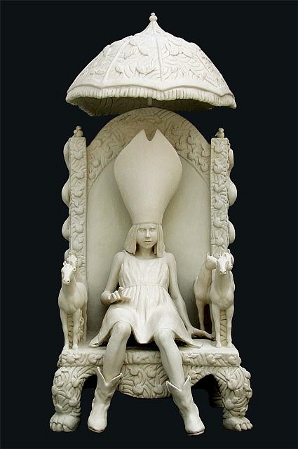 Tricia Cline
Pope Tricksie and the Wolves, 2008
porcelain, 17 x 16 x 13 in. (43.2 x 40.6 x 33 cm)