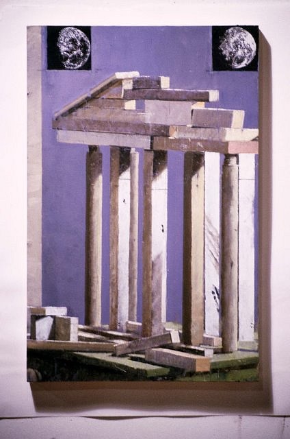 C. William Ciccariello
Ruins with Two Moons, 1999
oil on board, 17 x 11 in.
