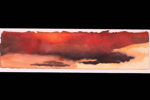 Janet Carlile
Canyonlands Sunset #1, 2002
watercolor on paper, 4 x 14 in.