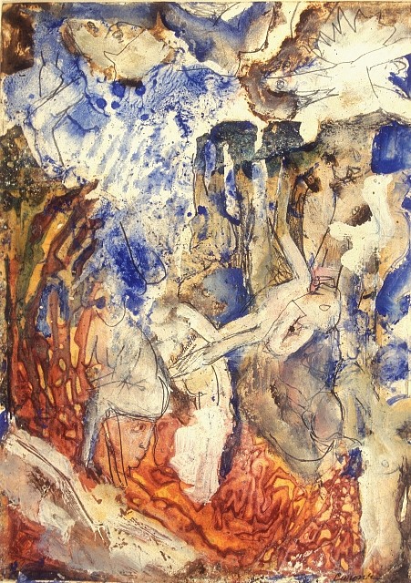 Nicolas Carone
Signals for the Blind #1, 2001
mixed media on rag paper, 21 1/2 x 14 in.