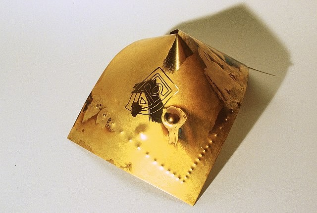 Rebecca Forster
Multi-Colored Lava (Brass Volcano), 2004
etched and beaten bress, 12 x 11 x 7 in.