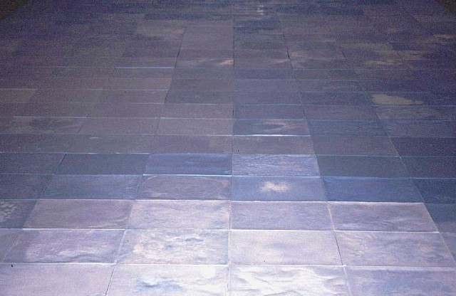 Elpida Hadzi Vasileva
Blue Clouds, 2004
vegetable and animal lard, 400 x 660 x 3 cm
Ecology Centre, Mile End Park, London, UK (installation as part of Crossover-Watershed)