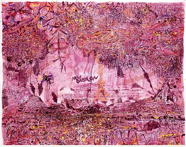 Arturo Herrera
New Babylon- Situacioniastas en Adversidad Tecnica, 2007
acrilico, tinta, gouache, crayon, grafito sobre tela, 148 x 174 cm