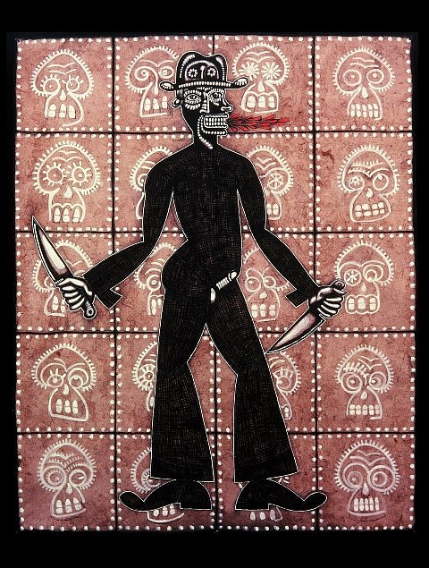 Carlos Luna
Papito Guaperia, 2005
gouache and carbon on amate paper, 59 x 47 1/2 in.