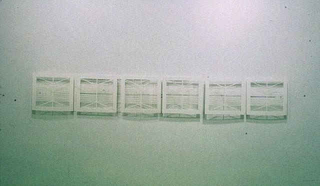 Ga Hae Park
Asian Tunes (Gung Sang Gark Chi Yoo), Music Drawings, 2005
cut paper, ink, 17 x 17 inches each, 6 pieces; 17 x 102 inches total