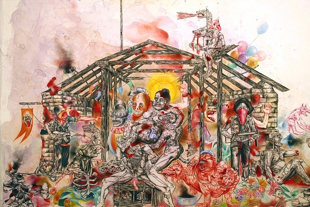 Osvaldo Ramirez Castillo
Carnivalissimo (Detail), 2010
mixed media drawing, 42 x 60 in.