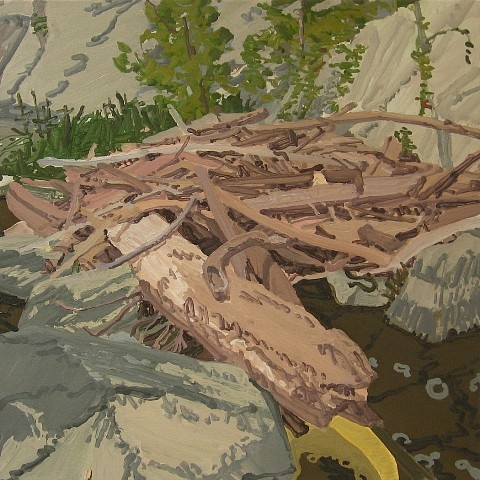 Thom Sawyer
Snake and Dam, 2009
oil on canvas, 24 x 24 in.
