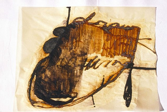 Mira Schor
Draw(wing), 2001
ink, gesso on yellow tracing paper, 18 x 23 in.
