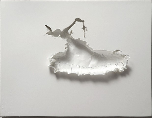 Brian St. Cyr
Lacquer? ah Lacquer! #1, 2008
wire, japanese paper in embedded space, 18 x 26 x 3 in.