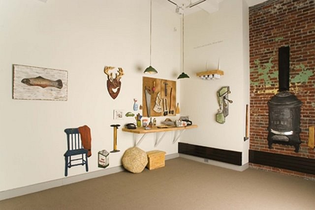 Barbara Sullivan
Repair: The Workshop, 2007
shaped fresco, variable
room installation