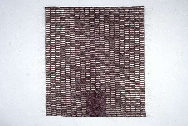 Adela Akers
House of Memories, 2005
linen, horsehair, metal foil, 42 x 42 in.
